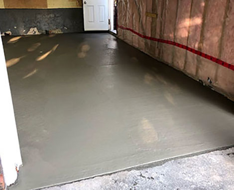 Garage slab pour project